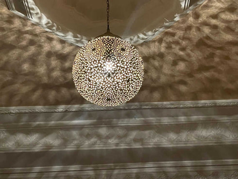 Moroccan Brass Pendant Light | Handcrafted Chandelier (PL 1070)